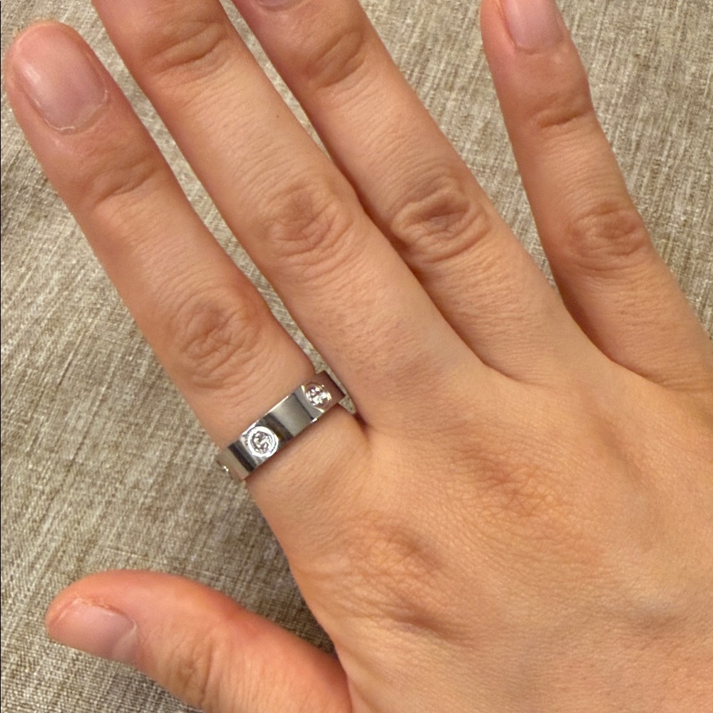 6 Diamond Love Ring- Stainless Steel